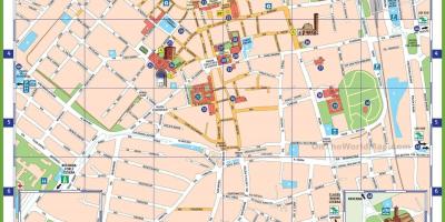 मिलान इटली के आकर्षण का नक्शा