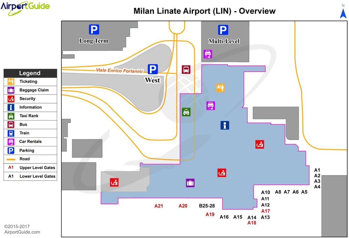 milan linate नक्शा