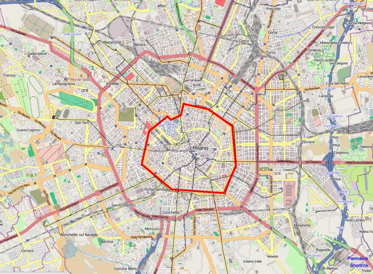 मिलान c क्षेत्र का नक्शा