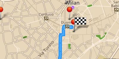 मिलान का नक्शा ऑफ़लाइन